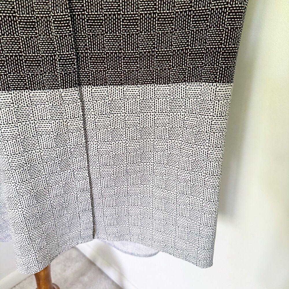 Women's St. John Silk Button Front Tunic Stretch Pockets Shirt Dress Plaid M Med - Picture 4 of 16